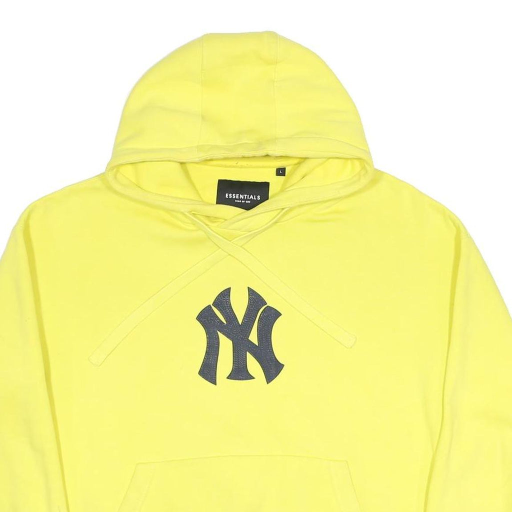 FEAR OF GOD ESSENTIALS Womens Yellow New York Yankees Hoodie L Cotton Blend