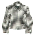 ASHLEY BROOKE Womens Blazer Jacket White Houndstooth S
