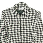 ASHLEY BROOKE Womens Blazer Jacket White Houndstooth S