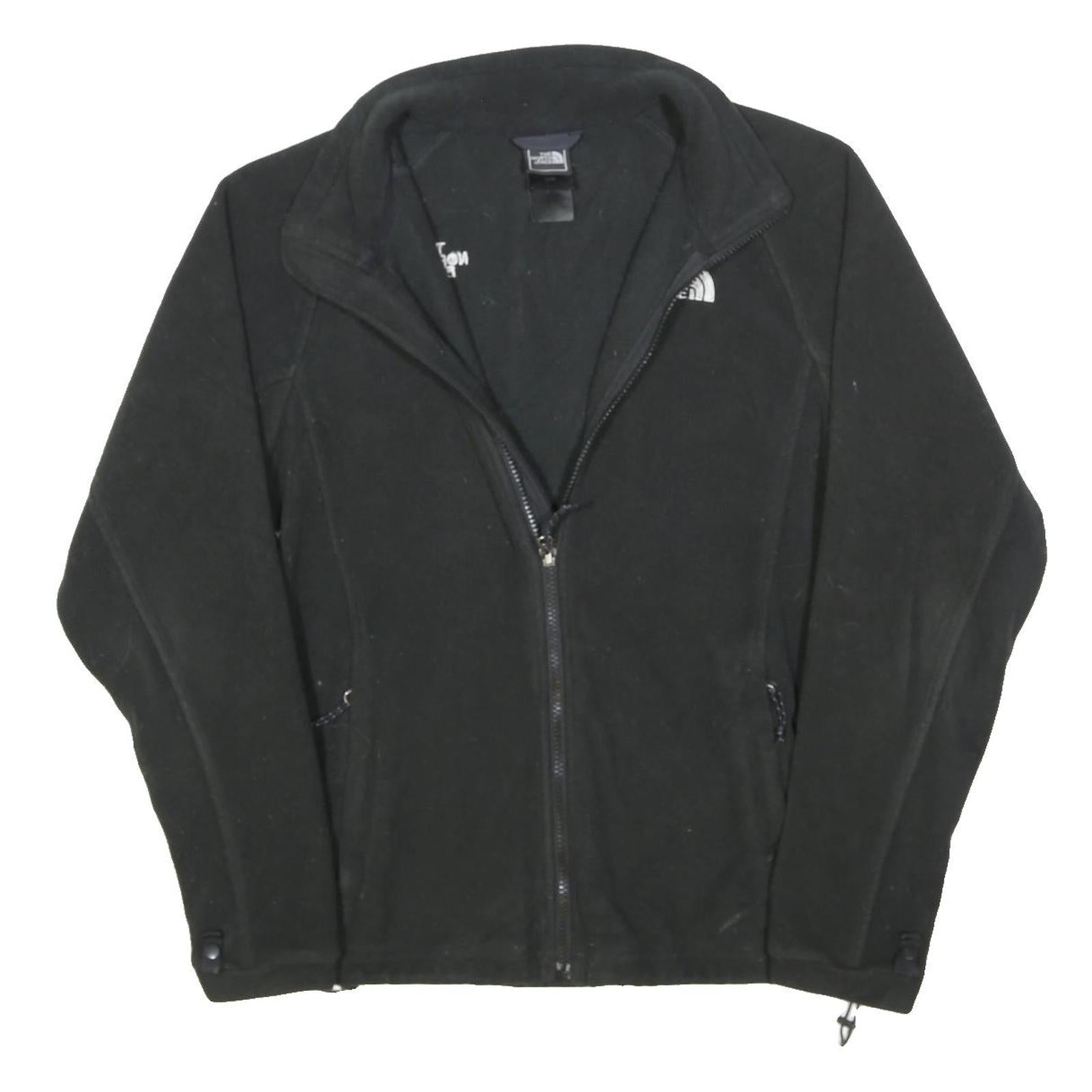 THE NORTH FACE Womens Black Fleece Jacket M Polyester Blend Zip Warm Comfort