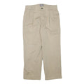DOCKERS Mens Cotton Blend Beige Relaxed Straight Leg Trousers W31 L27 Casual