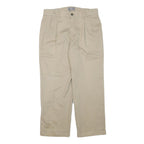 DOCKERS Mens Cotton Blend Beige Relaxed Straight Leg Trousers W31 L27 Casual