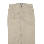 DOCKERS Mens Cotton Blend Beige Relaxed Straight Leg Trousers W31 L27 Casual
