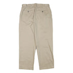 DOCKERS Mens Cotton Blend Beige Relaxed Straight Leg Trousers W31 L27 Casual