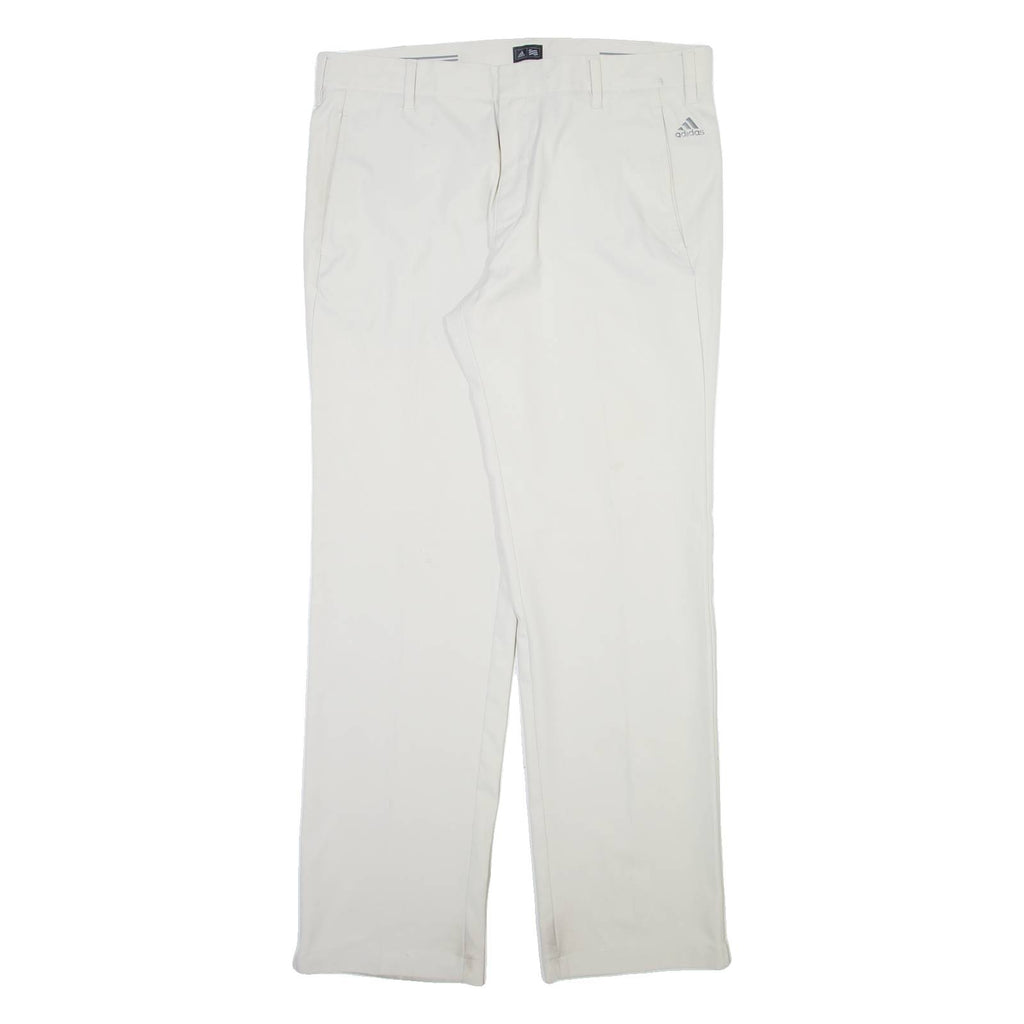 ADIDAS Mens Trousers Beige Regular Straight W34 L32
