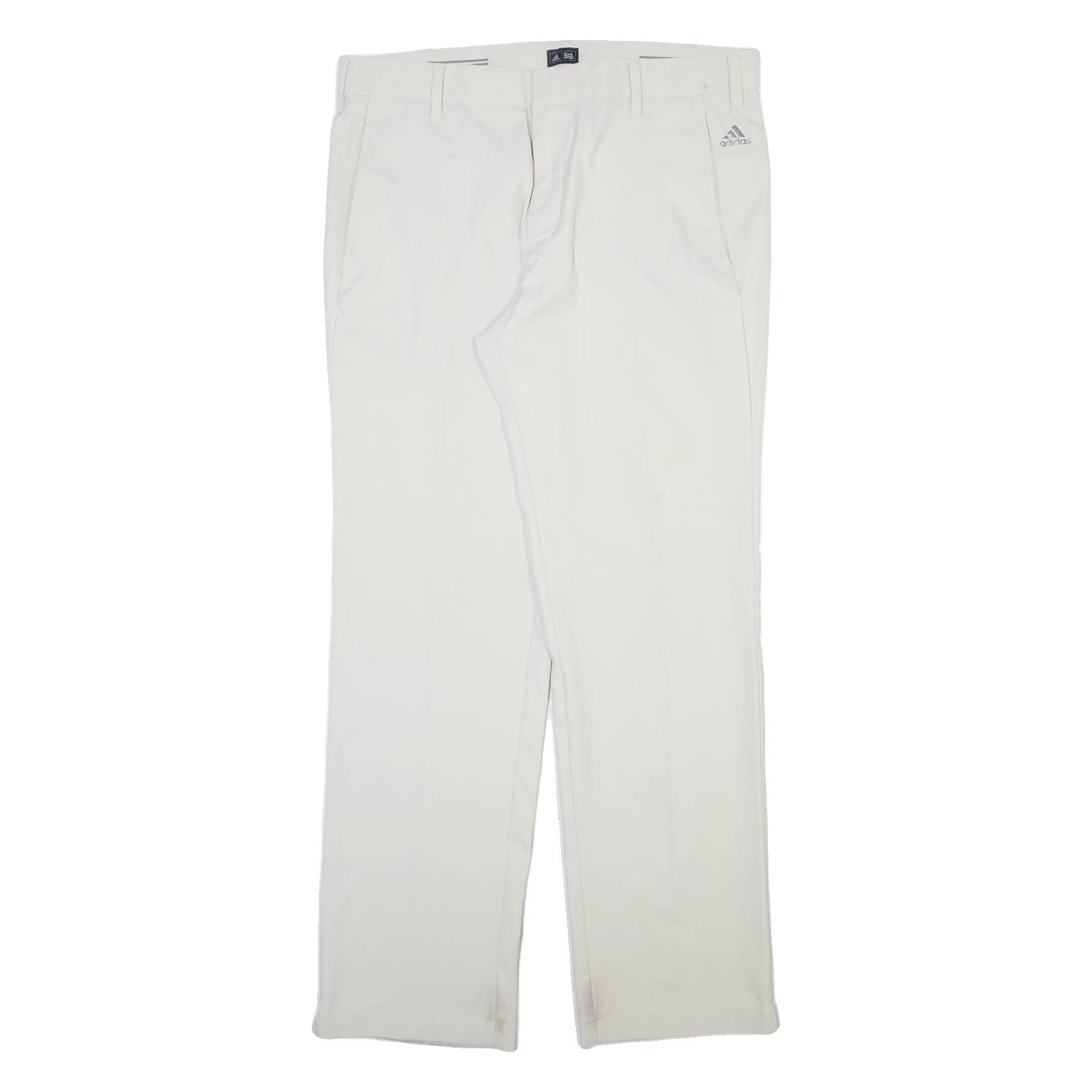 ADIDAS Mens Trousers Beige Regular Straight W34 L32