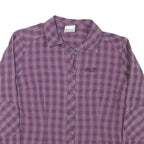 JACK WOLFSKIN Womens Purple Plaid Shirt M Polyester Blend Outdoor Casual