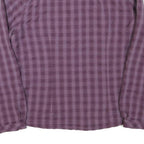 JACK WOLFSKIN Womens Purple Plaid Shirt M Polyester Blend Outdoor Casual