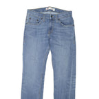 LEVI'S Womens Slim Blue Denim Jeans W26 L28 Zip Classic Fit Straight Plain