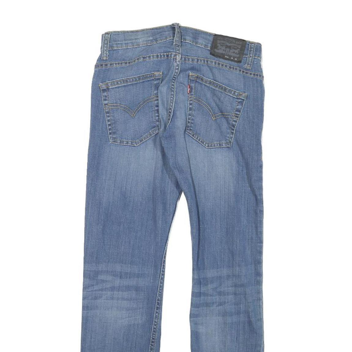 LEVI'S Womens Slim Blue Denim Jeans W26 L28 Zip Classic Fit Straight Plain