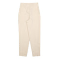 Womens Slim Cream Polyester Trousers W25 L28 Zip Closure Stylish Fit