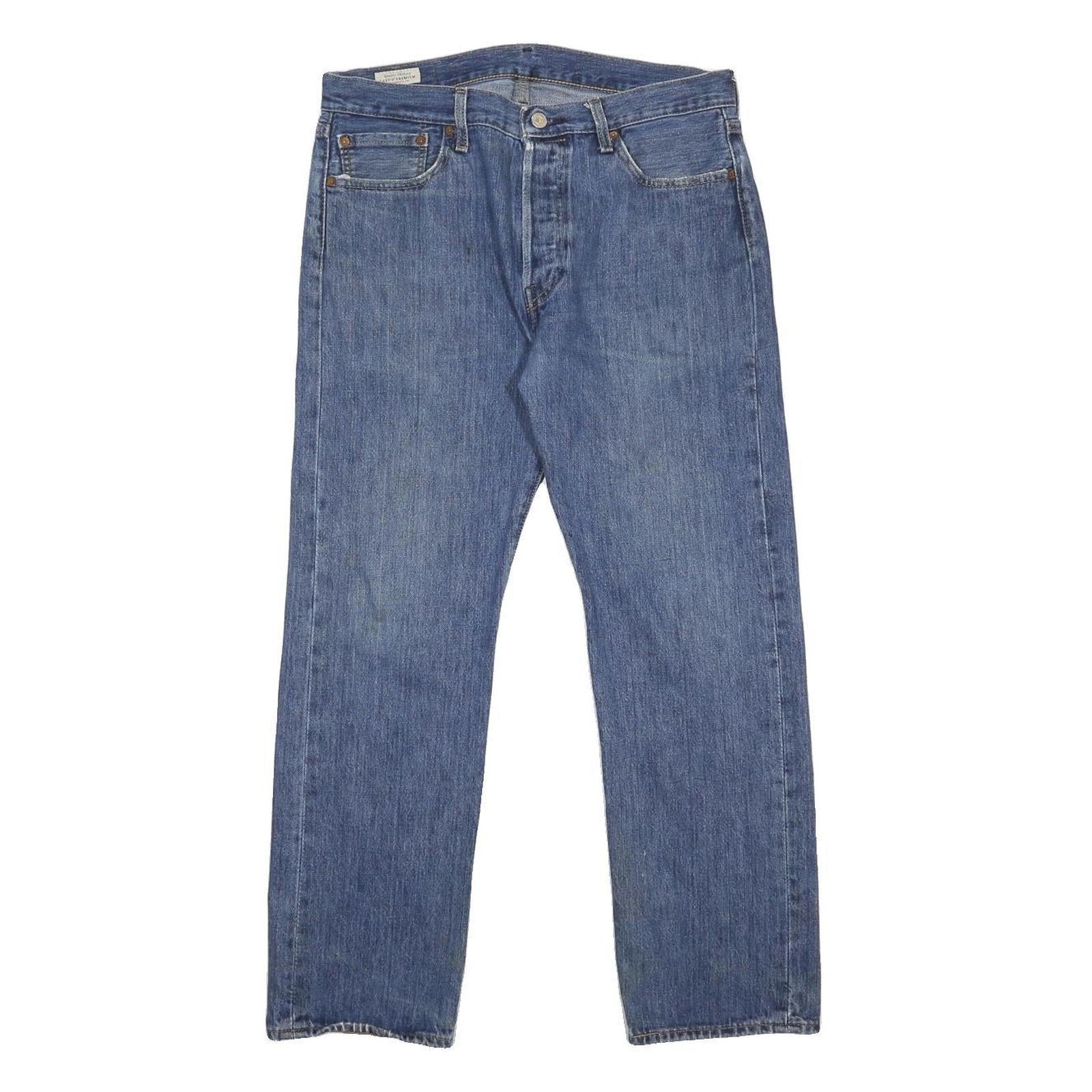 LEVI'S 501 BIG E Mens Jeans Blue Regular Straight Denim Medium W34 L30 Classic
