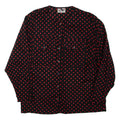 THE LEGEND Womens Printed Top Black Long Sleeve Spotted L