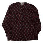 THE LEGEND Womens Printed Top Black Long Sleeve Spotted L