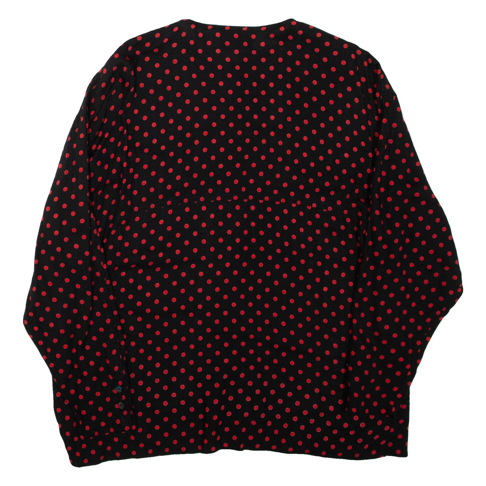 THE LEGEND Womens Printed Top Black Long Sleeve Spotted L