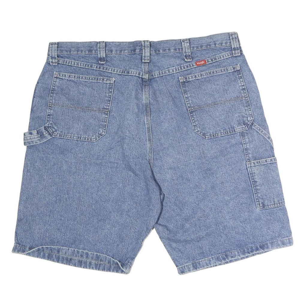 WRANGLER Mens Denim Blue Casual Cargo Shorts XL W40 Cotton Workwear
