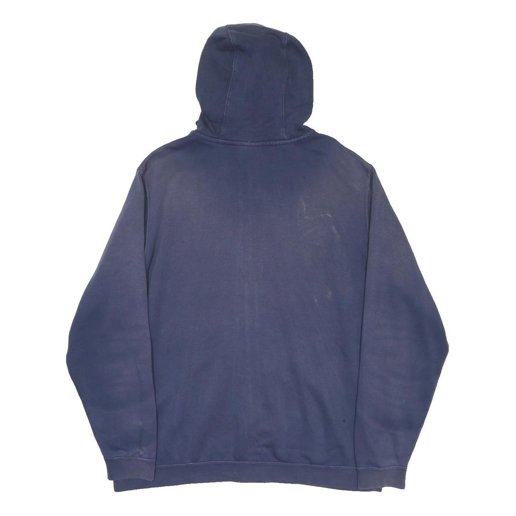 NIKE Mens Blue Full Zip Hoodie 2XL Cotton Blend Casual Sportswear