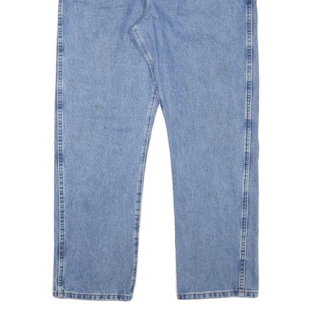 WRANGLER Mens Blue Regular Fit Straight Denim Jeans W37 L30 Classic Style