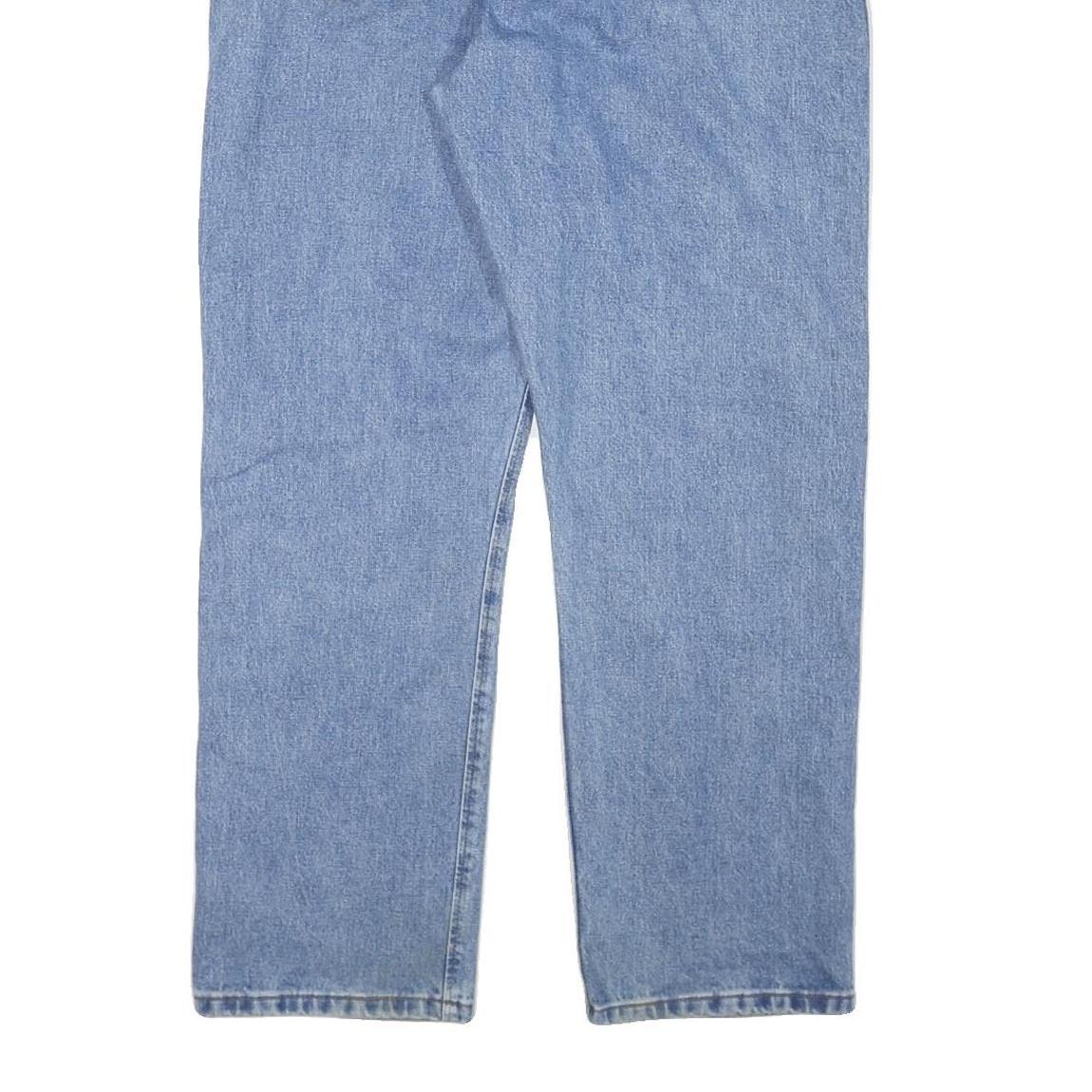 WRANGLER Mens Blue Regular Fit Straight Denim Jeans W37 L30 Classic Style