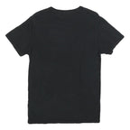 POETIC JUSTICE Mens Black Graphic T-Shirt S Short Sleeve Crew Neck Tupac Print