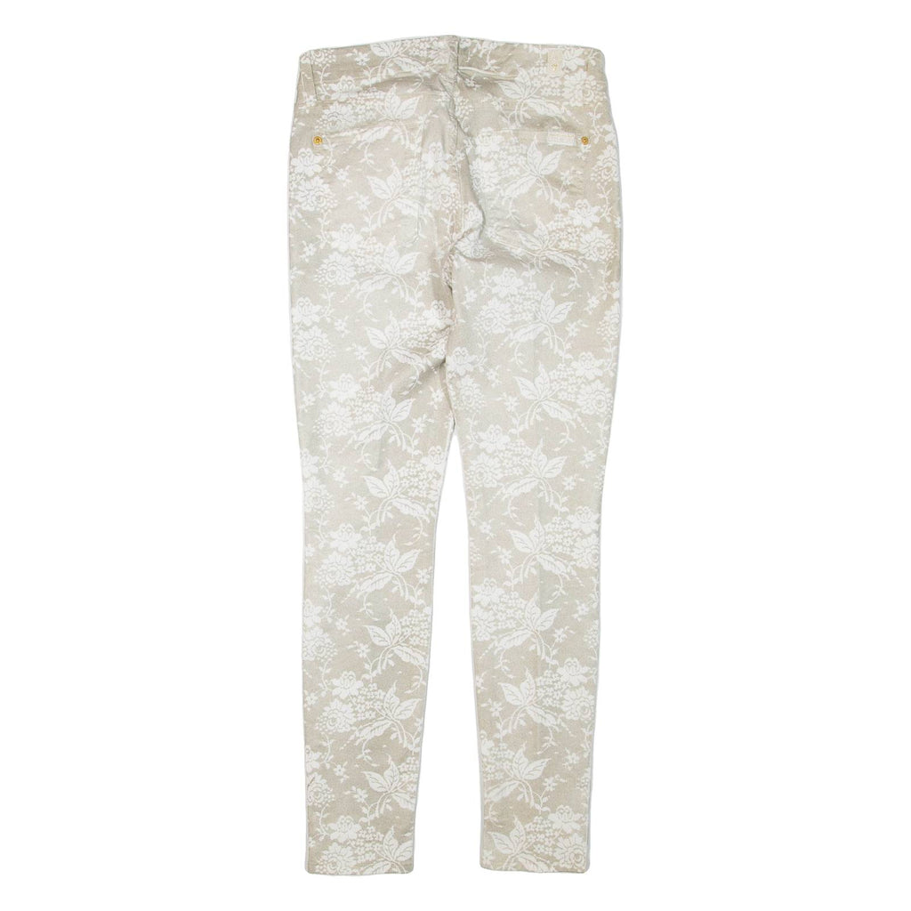 7 FOR ALL MANKIND Floral Womens Trousers Grey Regular Skinny W29 L30