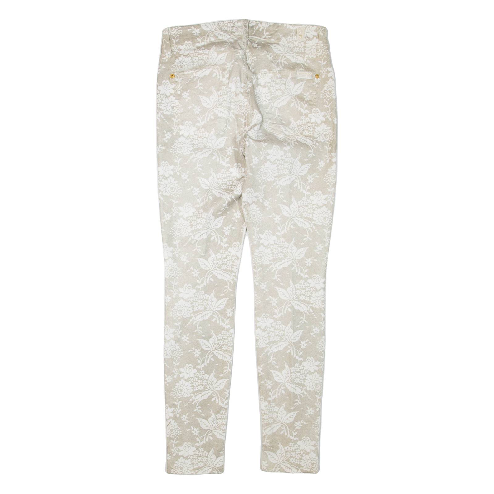 7 FOR ALL MANKIND Floral Womens Trousers Grey Regular Skinny W29 L30
