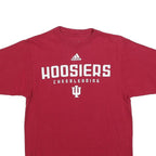 ADIDAS Mens Red Hoosiers Cheerleading Graphic T-Shirt S Short Sleeve Crew Neck