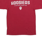 ADIDAS Mens Red Hoosiers Cheerleading Graphic T-Shirt S Short Sleeve Crew Neck