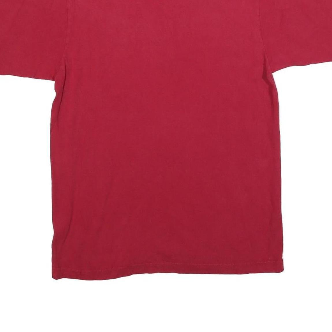 ADIDAS Mens Red Hoosiers Cheerleading Graphic T-Shirt S Short Sleeve Crew Neck