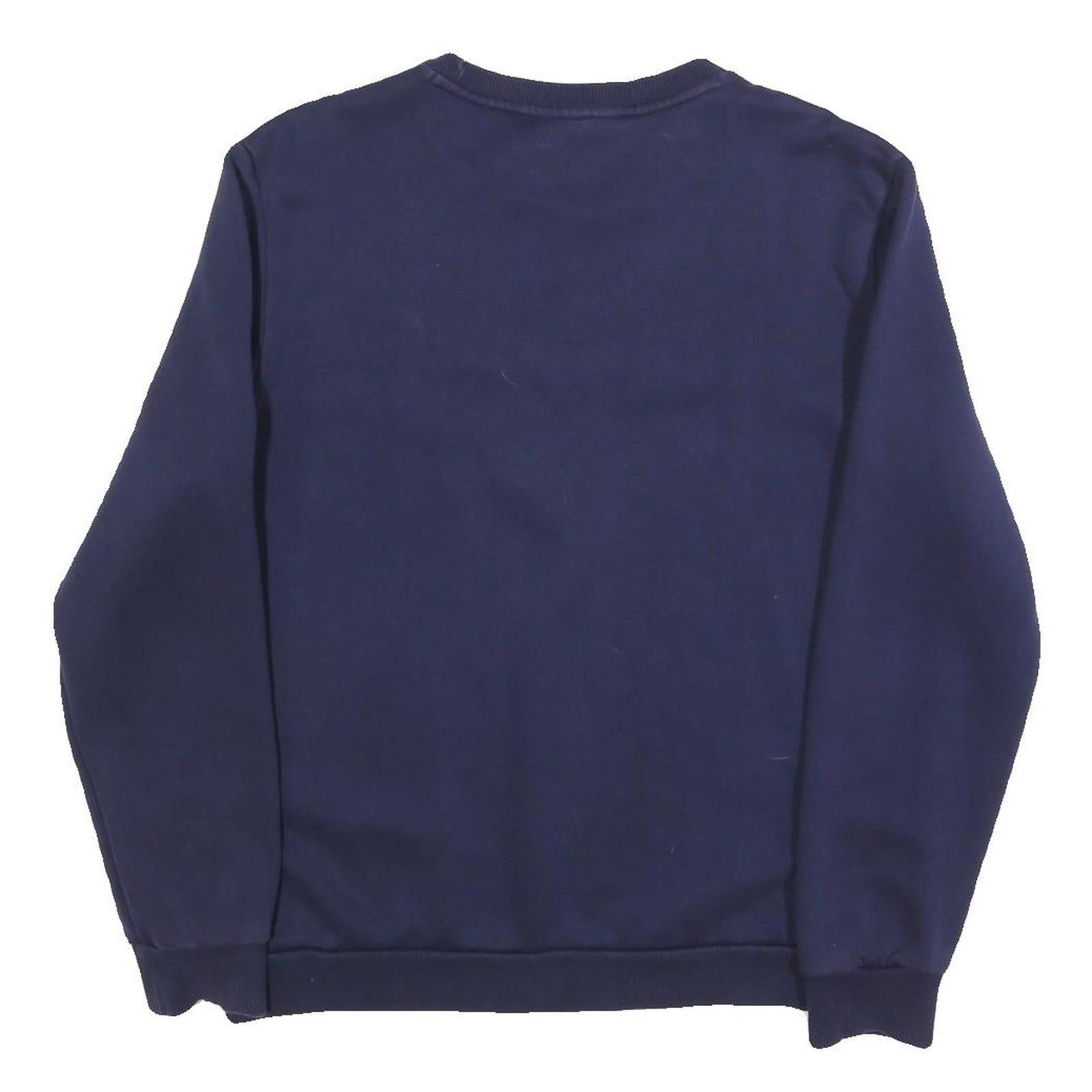 PUMA Mens Blue Navy Sweatshirt Crew Neck M Cotton Blend Pullover Sportswear