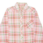 Womens Shirt Pink Check Long Sleeve S