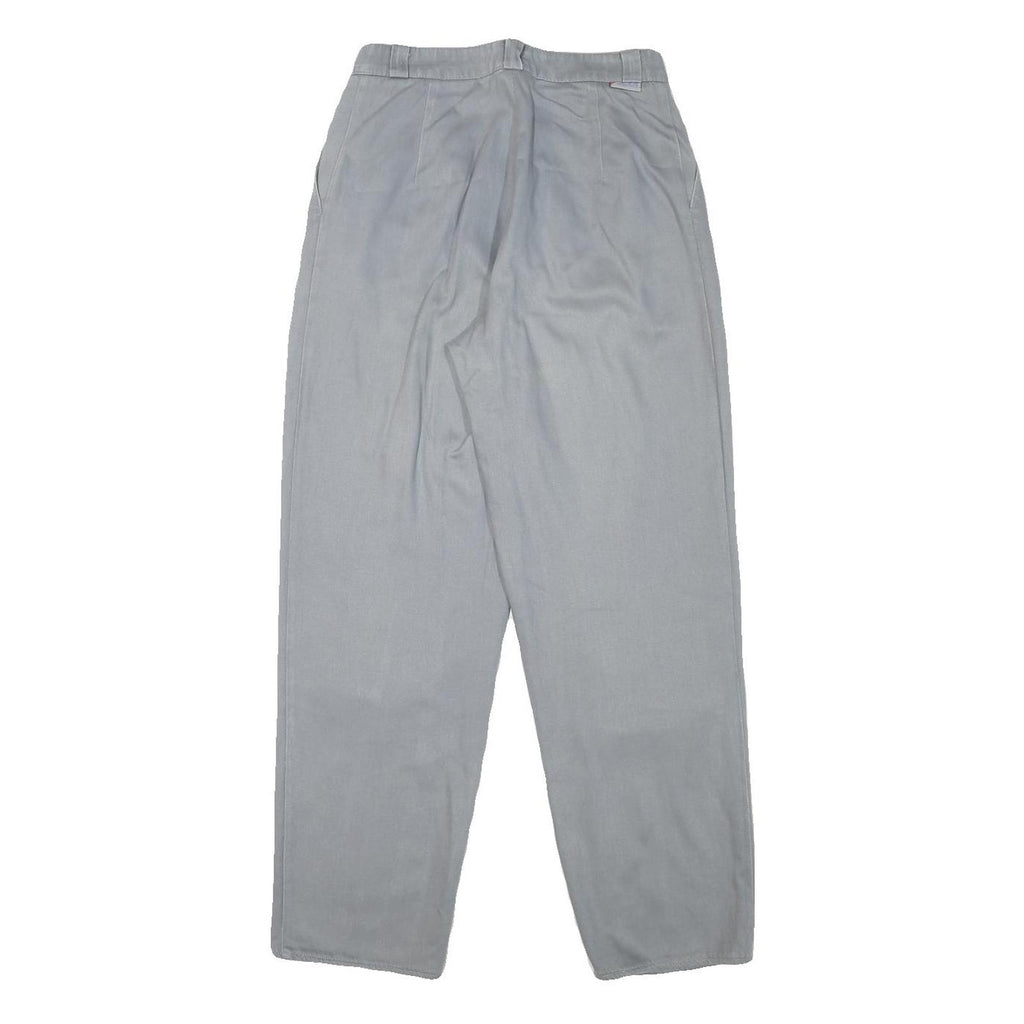 ROCHELLE Womens Cotton Blend Relaxed Blue Trousers W26 L27 Casual Zip