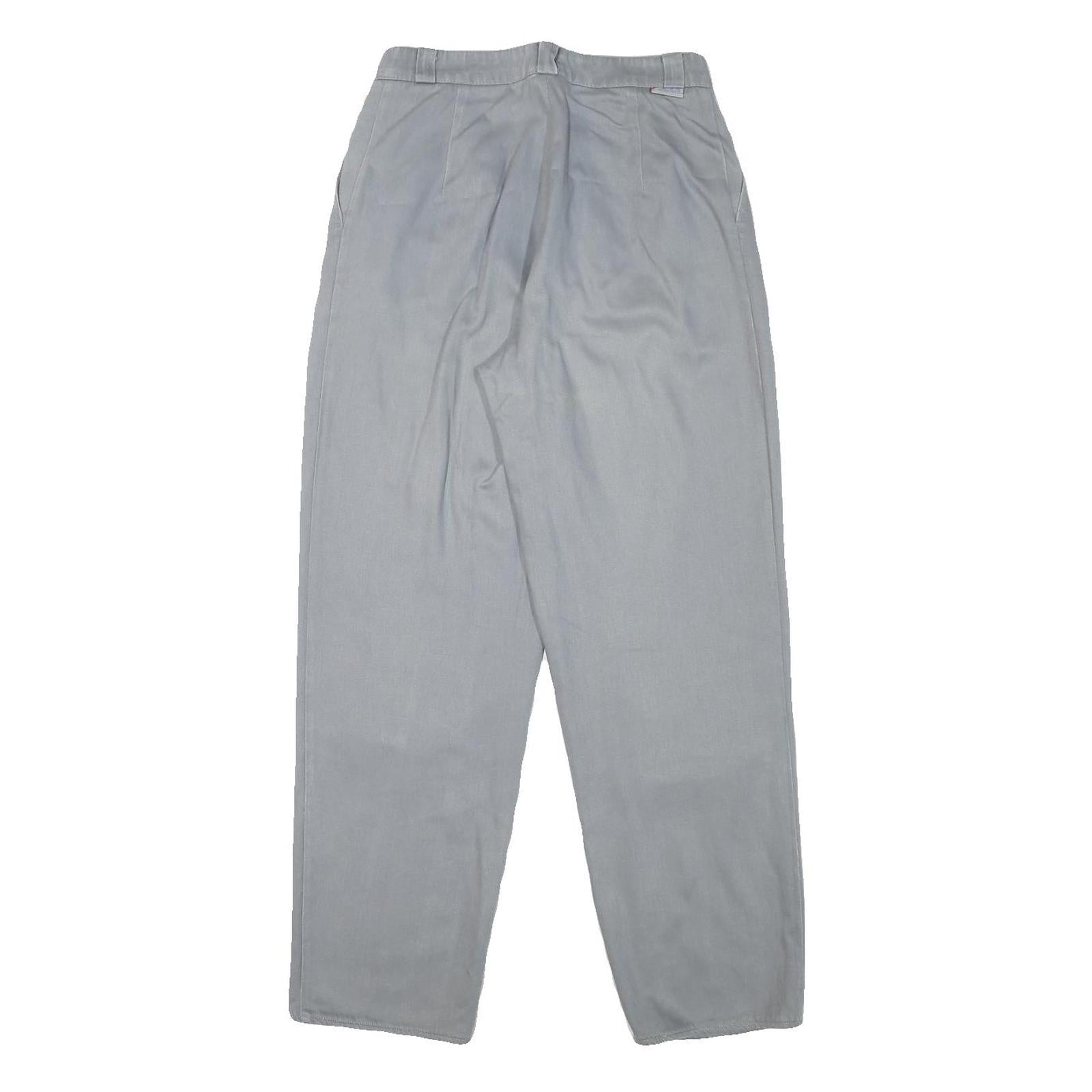 ROCHELLE Womens Cotton Blend Relaxed Blue Trousers W26 L27 Casual Zip