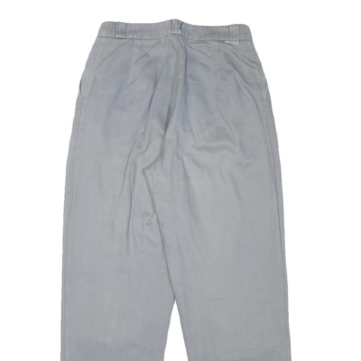 ROCHELLE Womens Cotton Blend Relaxed Blue Trousers W26 L27 Casual Zip