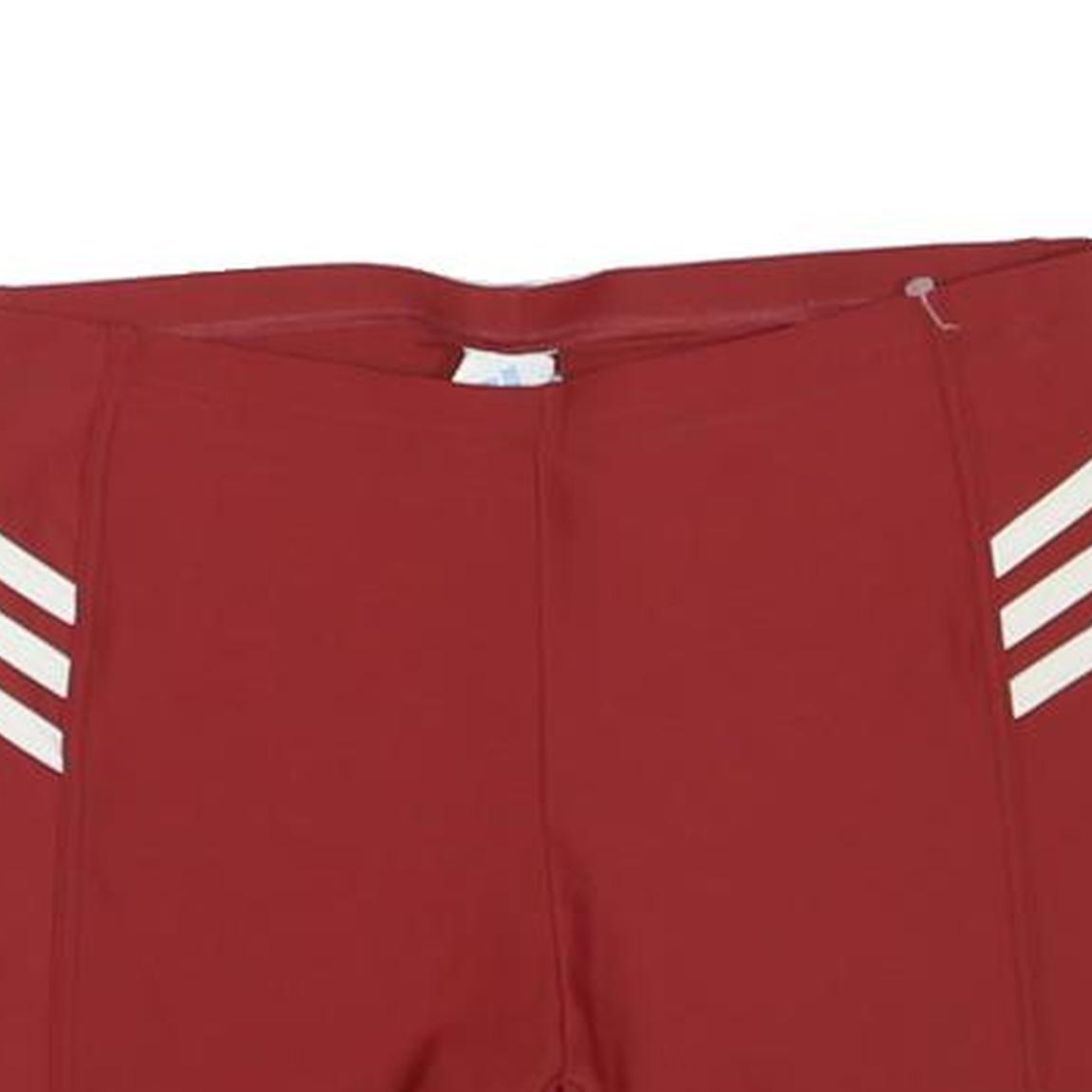 ADIDAS Womens Shorts Red & White Slim S W28 Sportswear Logo Swimwear