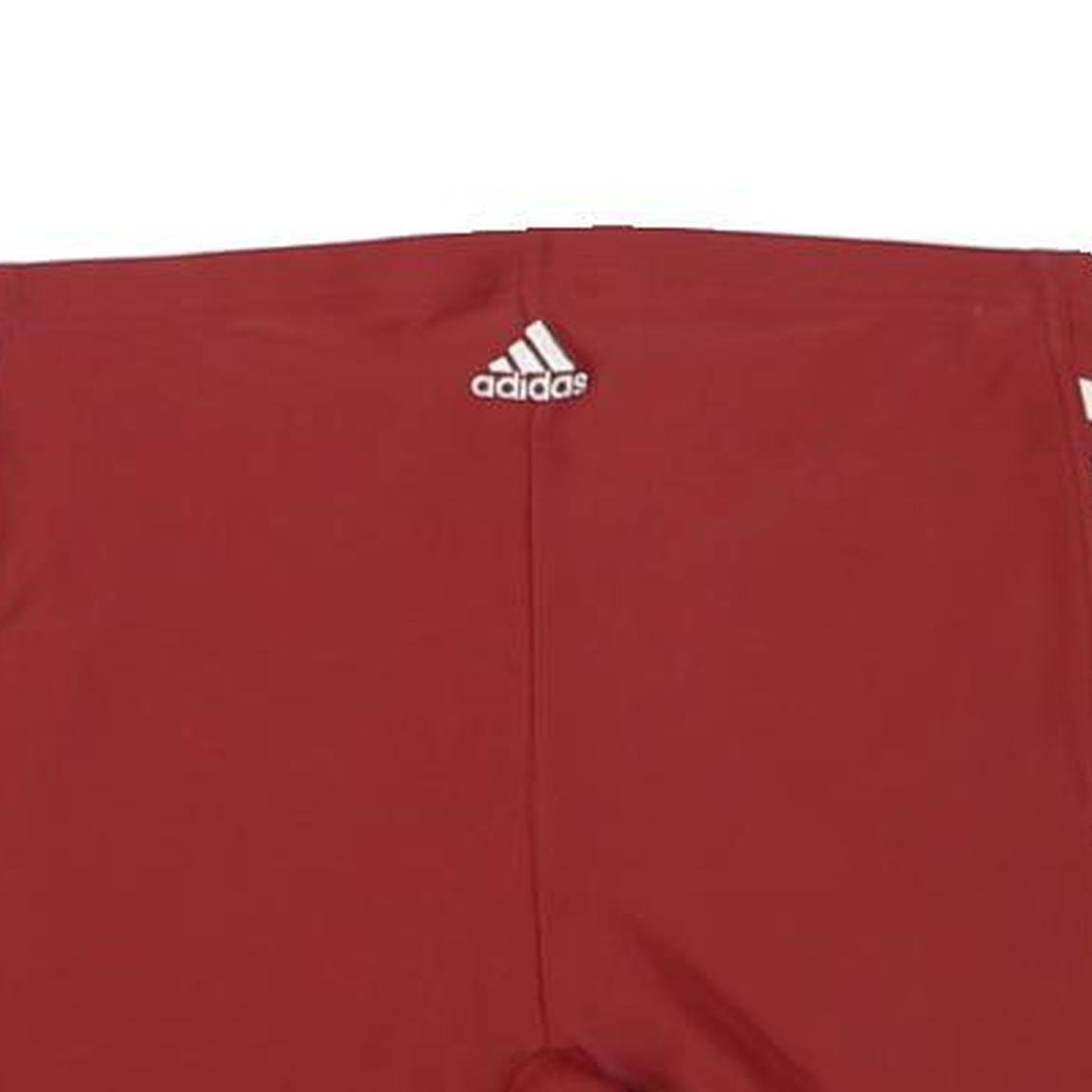 ADIDAS Womens Shorts Red & White Slim S W28 Sportswear Logo Swimwear