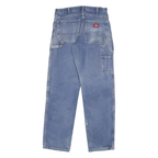 DICKIES Mens Jeans Blue Regular Straight Denim Medium W30 L32 Workwear Zip