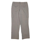 KHAKI AND CO Womens Cotton Blend Beige Regular Fit Straight Leg Trousers W32 L30