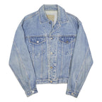 GAP Mens Blue Cotton Blend Denim Jacket S Button Closure Casual Lightweight