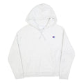 CHAMPION REVERSE WEAVE Womens White Hoodie L Cotton Blend Pullover Sweatshirt