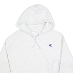 CHAMPION REVERSE WEAVE Womens White Hoodie L Cotton Blend Pullover Sweatshirt