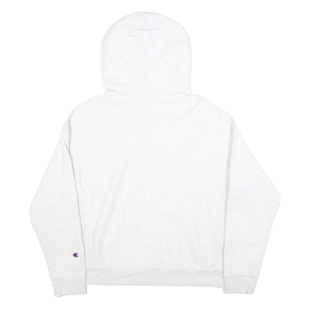 CHAMPION REVERSE WEAVE Womens White Hoodie L Cotton Blend Pullover Sweatshirt