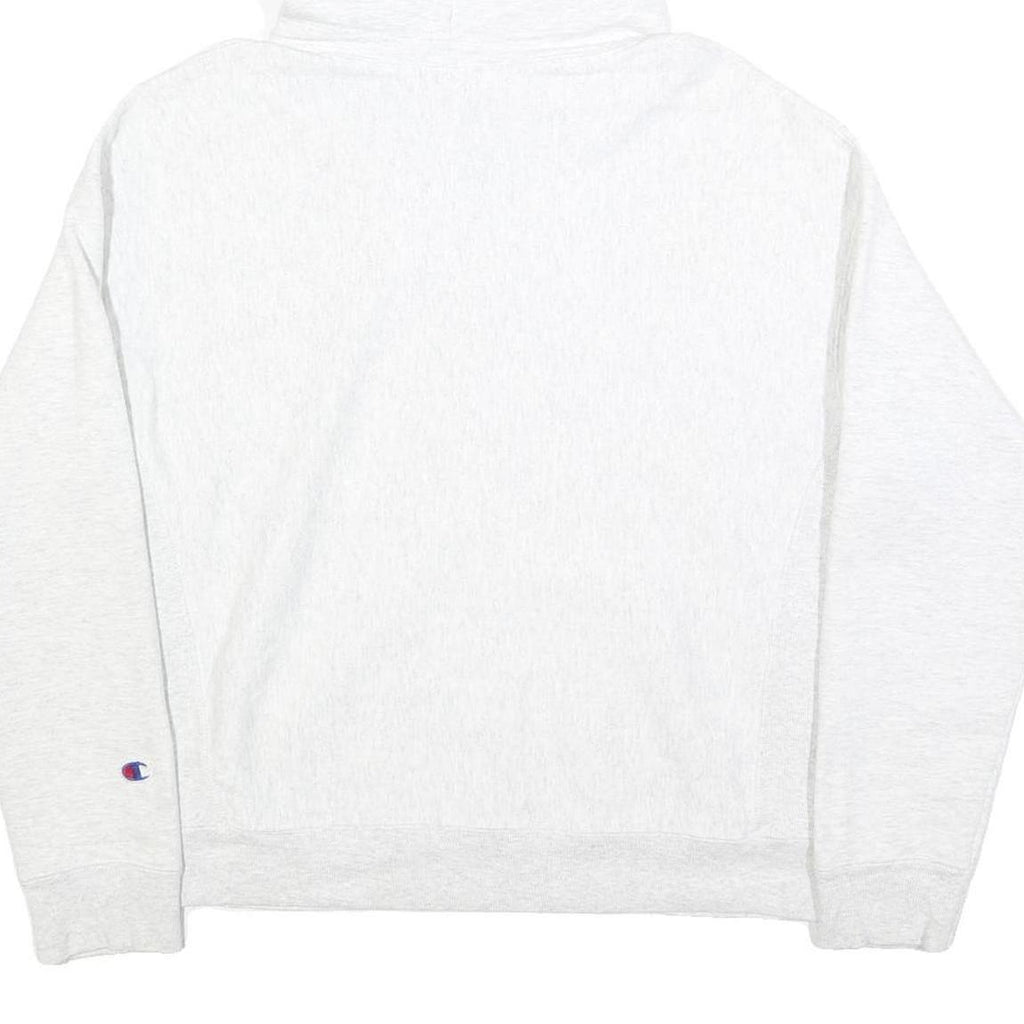 CHAMPION REVERSE WEAVE Womens White Hoodie L Cotton Blend Pullover Sweatshirt