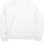 CHAMPION REVERSE WEAVE Womens White Hoodie L Cotton Blend Pullover Sweatshirt