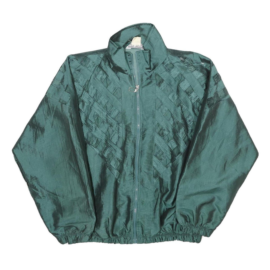 GREAT CAVALIER Womens Green XL Jacket Polyamide Blend Plain Zip Up Retro Style