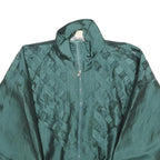 GREAT CAVALIER Womens Green XL Jacket Polyamide Blend Plain Zip Up Retro Style