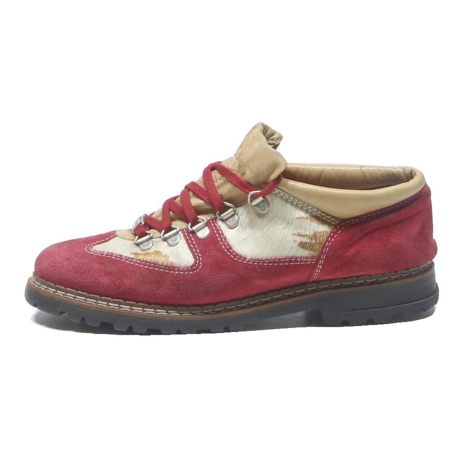 AMMANN Womens Synthetic Red & Beige Lace-Up Boots UK 7 Stylish Durable Outdoor