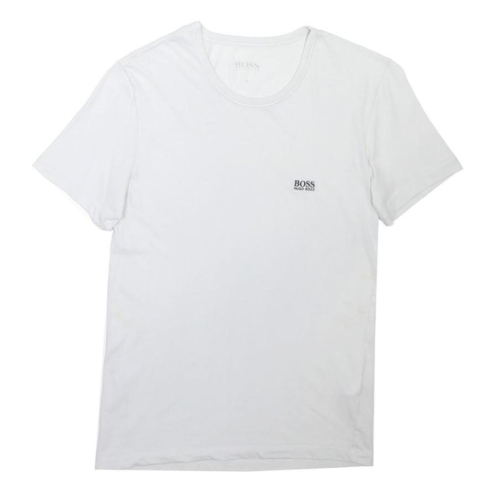 BOSS HUGO BOSS Mens White S T-Shirt Short Sleeve Crew Neck Logo