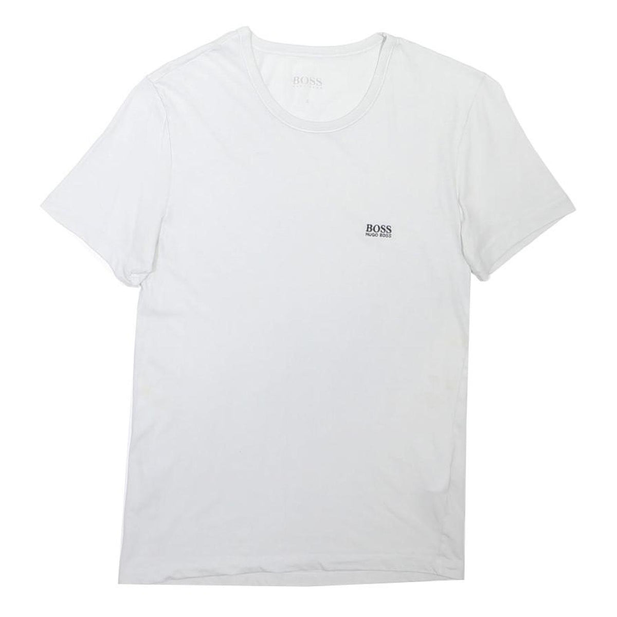 BOSS HUGO BOSS Mens White S T-Shirt Short Sleeve Crew Neck Logo