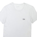 BOSS HUGO BOSS Mens White S T-Shirt Short Sleeve Crew Neck Logo